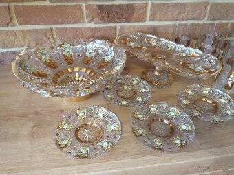 kryštál, žardiniéra, misa, poháre, popolník - 2