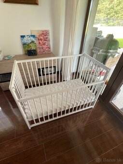 Detska postielka bielka s matracom - 2