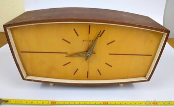 retro stolové starožitné hodiny Weimar - 2