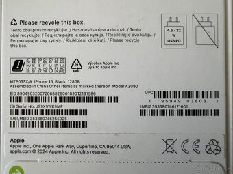 IPhone 15 - nový - 2
