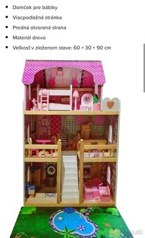 Domček pre bábiky - drevený - 2