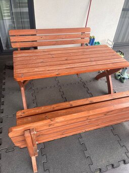 Záhradný stôl a lavice - 2
