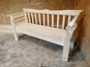 Záhradná drevená lavica ( Retro ) - 2