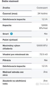Predám prenosnú klimatizáciu CoolExpert - 2