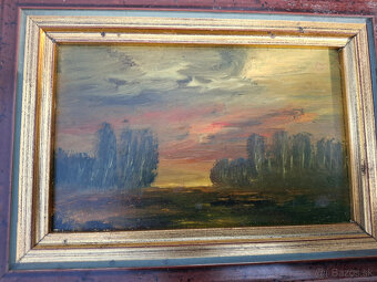 Predám starý obraz olejomalbu krajinka 18 € - 2