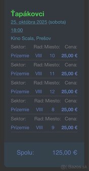 Ťapákovci - 25.10.2025 - 18:00 - Prešov - 5ks - 2