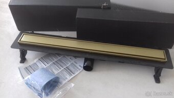 Predám sprchový žľab zlatý 70cm - 2