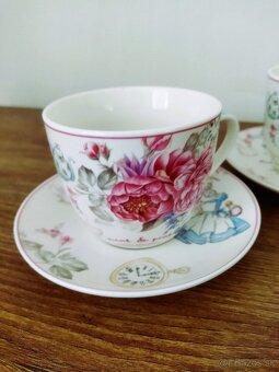 2 romantické šálky s podšálkami - 2