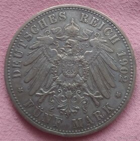 Minca strieborná - 5 mark 1904 - 2