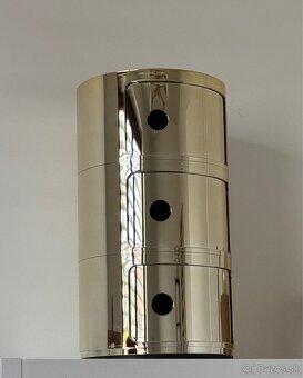 Nová zlatá lesklá skrinka/stolík Kartell Componibili - 2