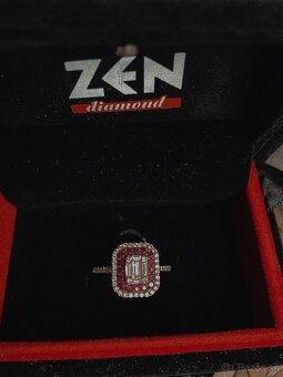 Diamantovo rubinovy prsten - 2