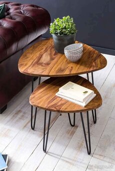 Set 2 stolíkov/ 2 druhý/ konferenčný stolík - 2