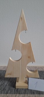 Drevené dekorácie, vianočný stromček - 2