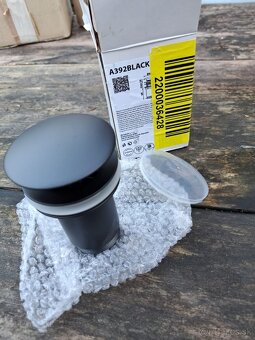 Umývadlová výpusť, click-clack, čierna - 2