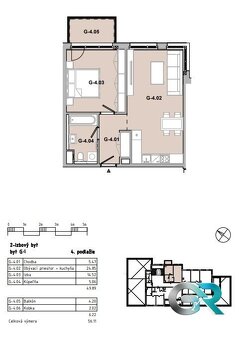 Novostavba 2 izbový byt Bolešov na predaj, 56m2. - 2