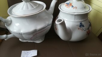 Porcelánové čajníky 2ks, misa polievková - 2