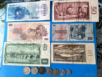 ZOSTAVA STARÝCH ČESKOSLOVENSKÝCH_BANKOVIEK a MINC - 2