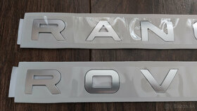 Range Rover nápis - strieborný matný - 2