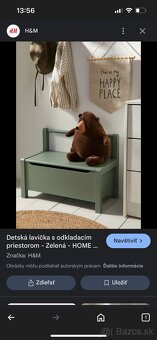 Detska lavicka s odkladacim priestorom 60x31x45 - 2