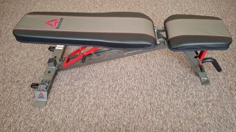 Posilňovacia lavička Reebok+činky-nakladacie 2x40kg - 2