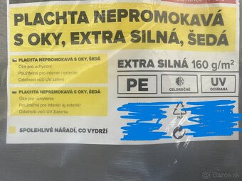 Plachta nepremokavá s okami exstra silná 4 x 6 m - 2
