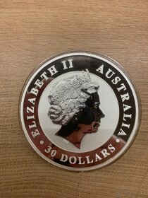Strieborná minca 1kg AUSTRALIAN 2011 Kookanburra - 2