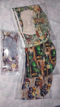 kompletik set - obojstranná čiapka a šal, čelenka - 2