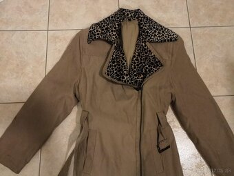 Kabát hnedý dámsky s leopardím vzorom /+ zľava možná/ - 2