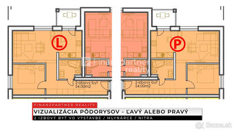 2 izbový byt 54 m² v novom projekte, Mlynárce, Nitra - 2