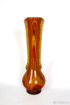 Ručne vyrobená sklenená vysoká váza - 2