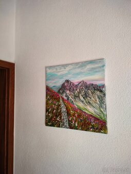 Predám ručne maľovaný obraz tatier - 2