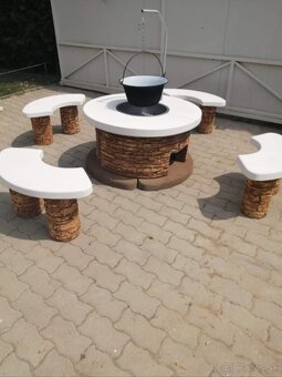 Záhradný grill z betonu - 2