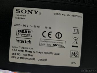Predám televízor Sony BRAVIA - 2