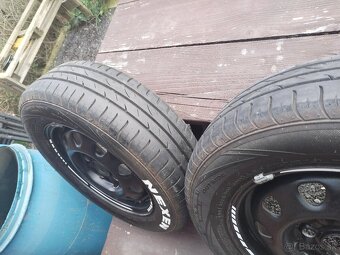 Plechové disky 4x100 r13 +letné gumy - 2