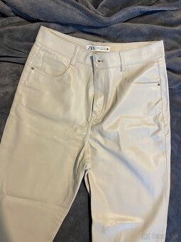 Dámske ZARA kožené nohavice - 2