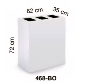 Kvalitný kôš na triedenie odpadu - biely - 2