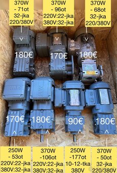 SEW; mlynček 250W; 370W; el.prevodovky - 2