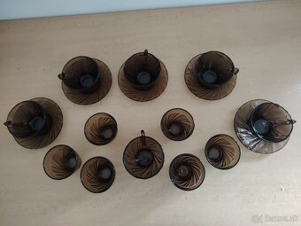 Dymové sklo - šálky a poháre - 2