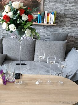 svadobna vyzdoba Vazy 60cm svietniky 30,35,40 cm - 2