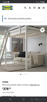 Vysoká posteľ Ikea - 2