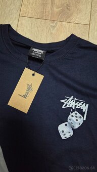 Stüssy Fuzzy Dice Tee navy blue/white - 2