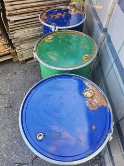 200 l plechové sudy z potravín 3 ks - 2