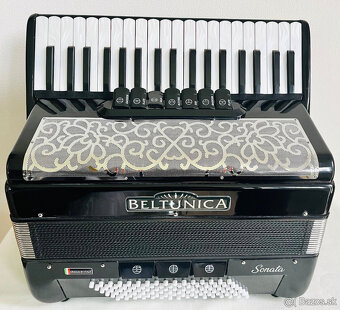 Predám NOVÝ akordeón Beltunica Sonata 96 basový - krásny zvu - 2