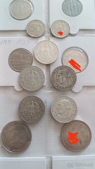 Mince Tretia reich striebro 5 mariek - 2