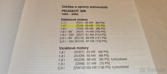 PEUGEOT 306 - příručka na opravy a údržbu - manuál - 2