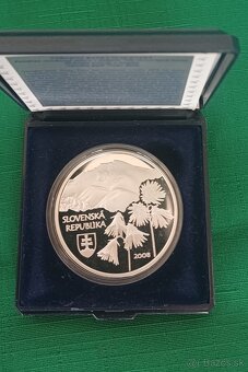 Strieborná pamätná minca 500Sk, 2008, NP Nízke Tatry, poof - 2