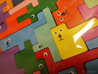 Dánske drevené puzzle - Zvieratká - 2