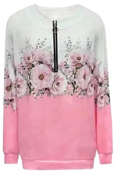 Blúzka/tričko/mikina, bielo ružový - 2