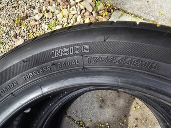 2ks zánovné letné pneumatiky 175/55 r15 Bridgestone Turanza - 2