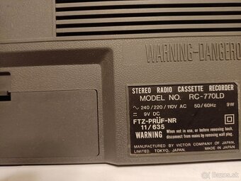 JVC RC 770LD radiomagnetofon Japan originální - 2